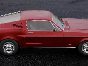 mustang gt 1967 3D Model