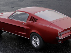 mustang gt 1967 3D Model