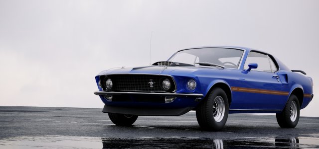 mustang mach 1 351 1969 3D Модель .c4d .max .obj .3ds .fbx .stl .blend