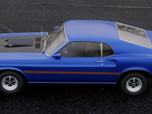 mustang mach 1 351 1969 3D Модель