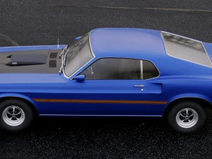 mustang mach 1 351 1969 3D Model