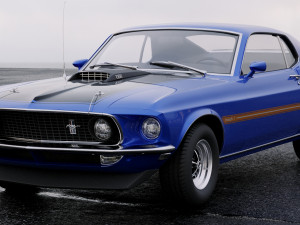 mustang mach 1 351 1969 3D Модель