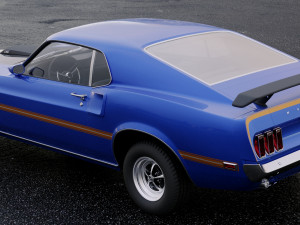 mustang mach 1 351 1969 3D Модель