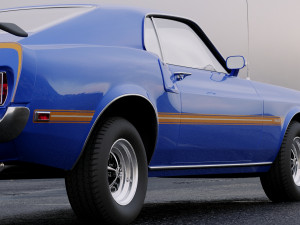 mustang mach 1 351 1969 3D Модель