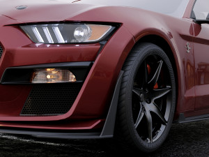 mustang shelby gt500 2020 3D Model
