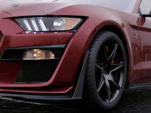 mustang shelby gt500 2020 3D Model