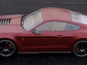 mustang shelby gt500 2020 3D Model