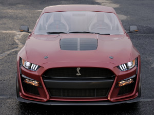 mustang shelby gt500 2020 3D Model