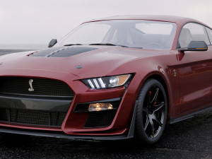 mustang shelby gt500 2020 3D Model