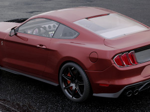 mustang shelby gt500 2020 3D Model