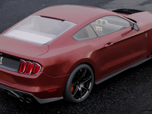 mustang shelby gt500 2020 3D Model