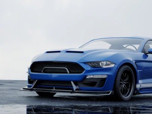 मस्टैंग शेल्बी सुपर स्नेक कूप 2018 3D मॉडल