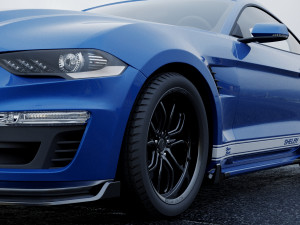 mustang shelby super snake coupe 2018 3D 模型