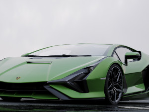supercar sian 2020 3D Model