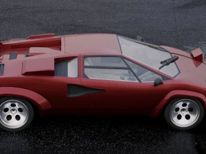 supercar countach 5000 qv 1985 3D Model