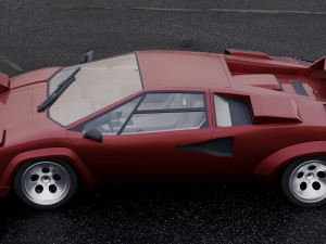 supercar countach 5000 qv 1985 3Dモデル