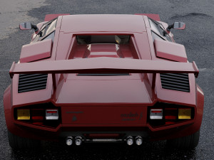 supercar countach 5000 qv 1985 3Dモデル