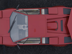 supercar countach 5000 qv 1985 3Dモデル