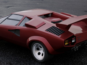 supercar countach 5000 qv 1985 3Dモデル