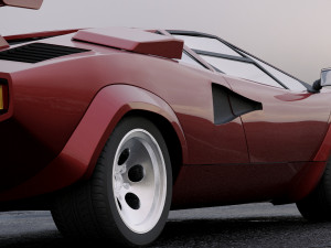 supercar countach 5000 qv 1985 3Dモデル