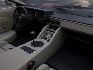 supercar countach 5000 qv 1985 3Dモデル
