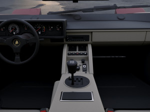 supercar countach 5000 qv 1985 3Dモデル