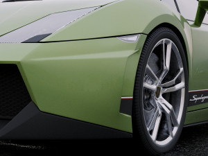 supercar gallardo lp570-4 superleggera 2011 3D 模型