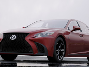 lexus ls xf50 f sport 2018 3D Model