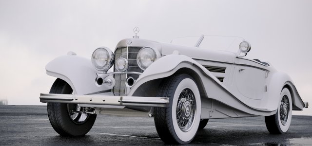 mercedes benz 500k special roadster 1936 3D