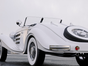 mercedes-benz 500k special roadster 1936 3D Модель
