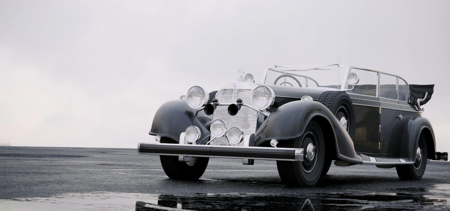 mercedes-benz 770k 1936 3D Model .c4d .max .obj .3ds .fbx .stl .blend