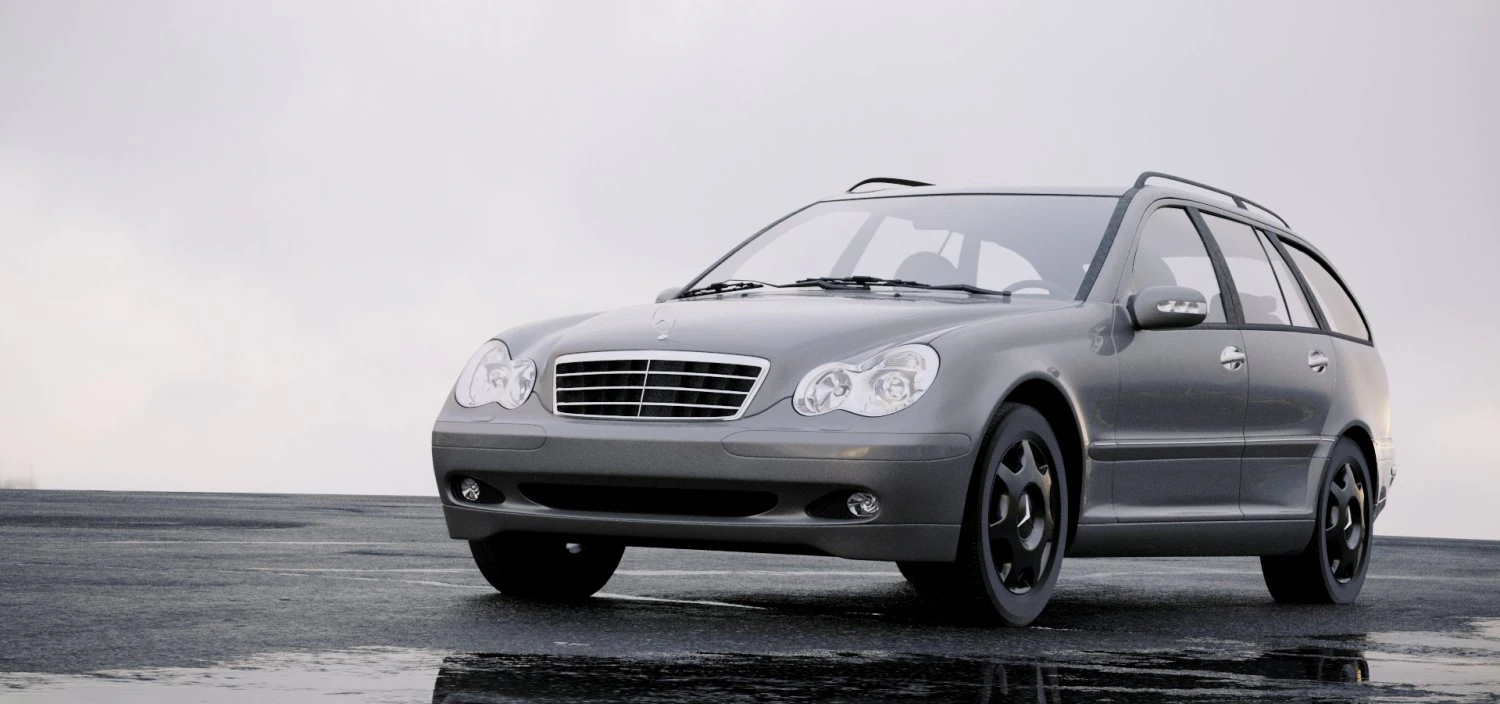 mercedes-benz c-class w203 estate 2005 3D Model .c4d .max .obj .3ds .fbx .stl .blend 