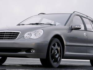 mercedes-benz c-class w203 estate 2005 Model 3D