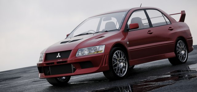 mitsubishi lancer evolution 2001 3D Модель .c4d .max .obj .3ds .fbx .stl .blend 