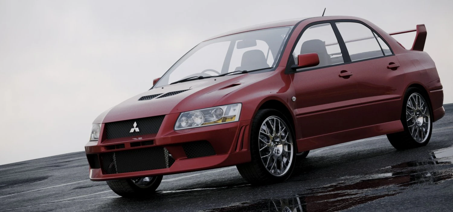 mitsubishi lancer evolution 2001 3D Model .c4d .max .obj .3ds .fbx .stl .blend