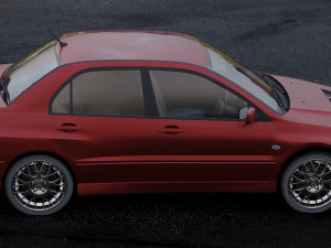 mitsubishi lancer evolution 2001 3D Модель