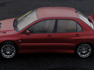 mitsubishi lancer evolution 2001 3D Модель