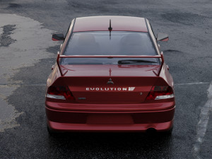 mitsubishi lancer evolution 2001 3D Модель