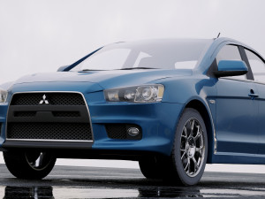 mitsubishi lancer evolution x 2009 3D 模型