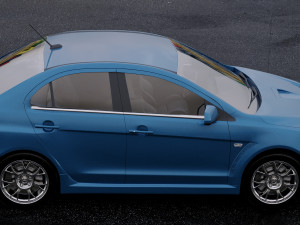 mitsubishi lancer evolution x 2009 3D 模型