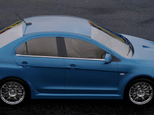 mitsubishi lancer evolution x 2009 3D Model