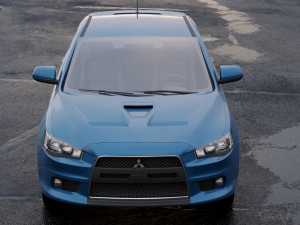 mitsubishi lancer evolution x 2009 3D 模型