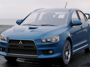 mitsubishi lancer evolution x 2009 3D 模型