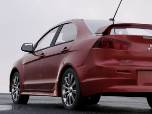 mitsubishi lancer sedan 2009 Model 3D