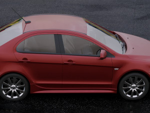 mitsubishi lancer sedan 2009 Model 3D