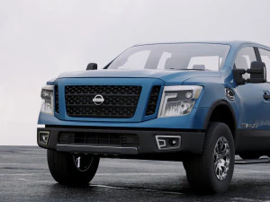 nissan titan cabine dupla 2016 Modelo 3D