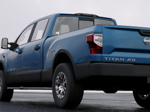 nissan titan crew cab 2016 Modèle 3D