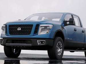nissan titan crew cab 2016 Modèle 3D