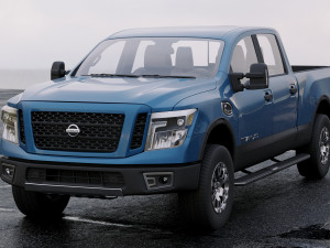 nissan titan crew cab 2016 Modèle 3D