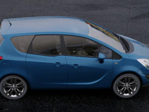 opel meriva b 2011 3D Model